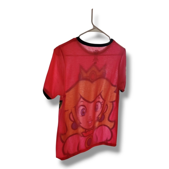 PRINCESS PEACH Mario Brothers SUPER NINTENDO WORLD™ Pink Girls Large NWOT tshirt - Picture 5 of 9